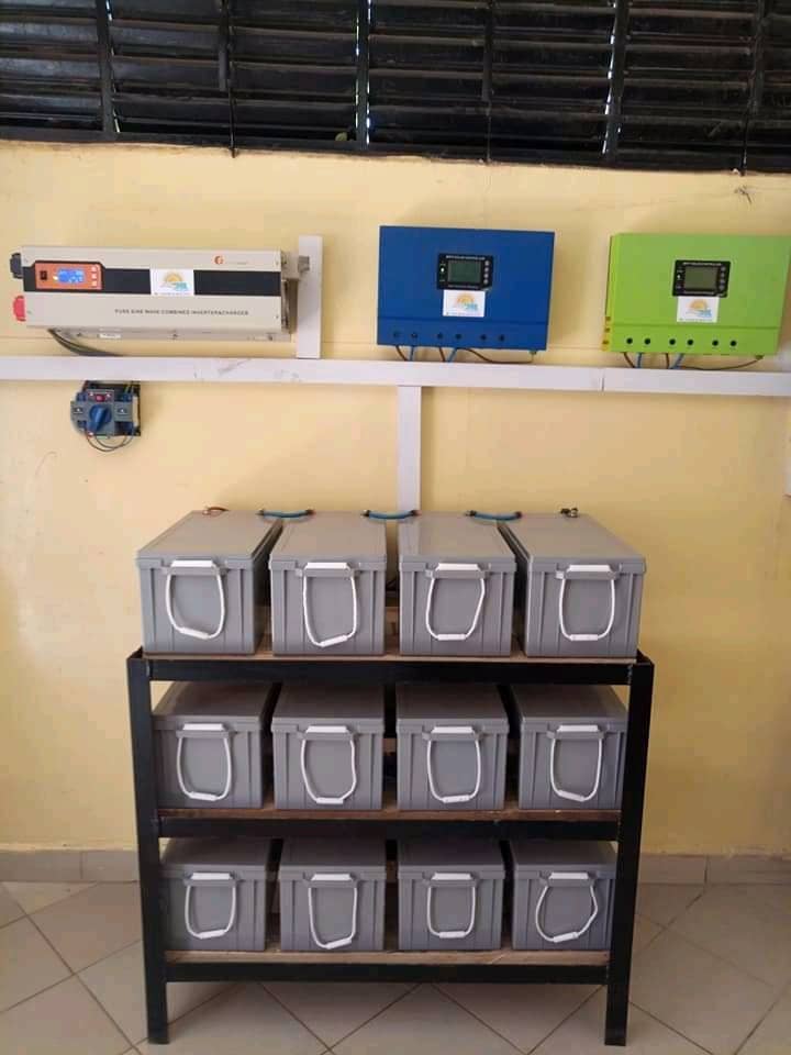 Pose des batteries